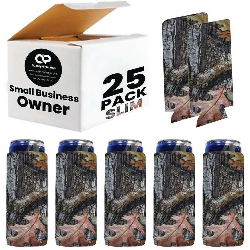 Slim Foam Can Cooler Sleeves 12 oz Skinny Soft Sleeves - 25 Pack