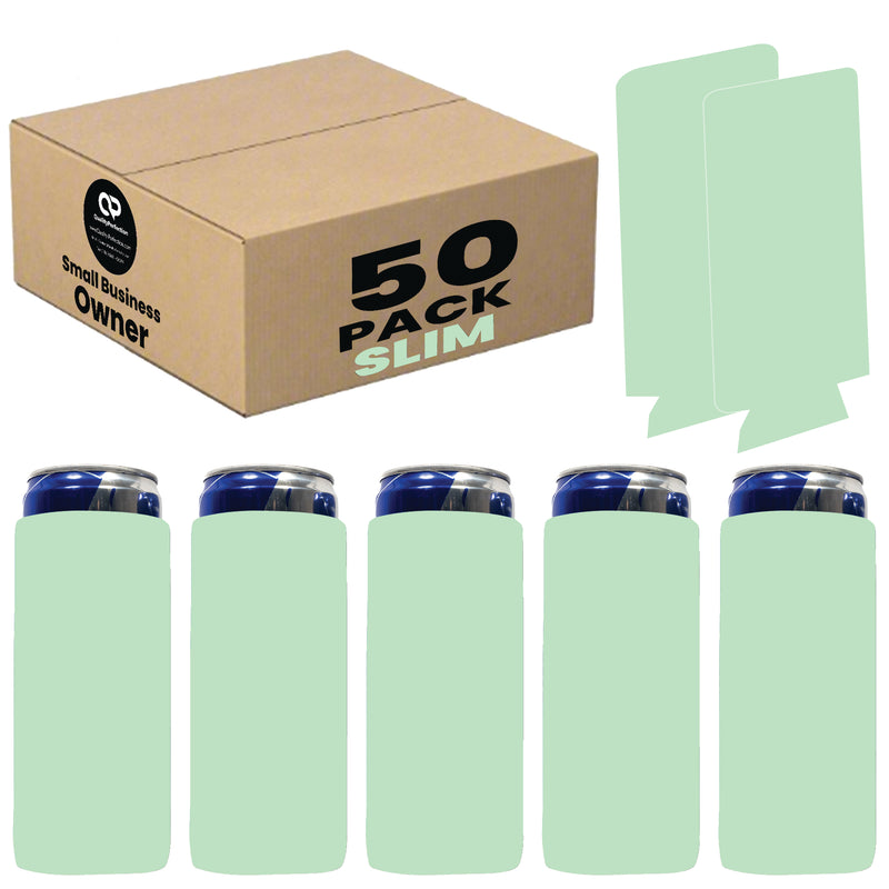 Slim Foam Can Koozie Sleeves 12 oz Blank Skinny Soft Sleeves - 50 Units