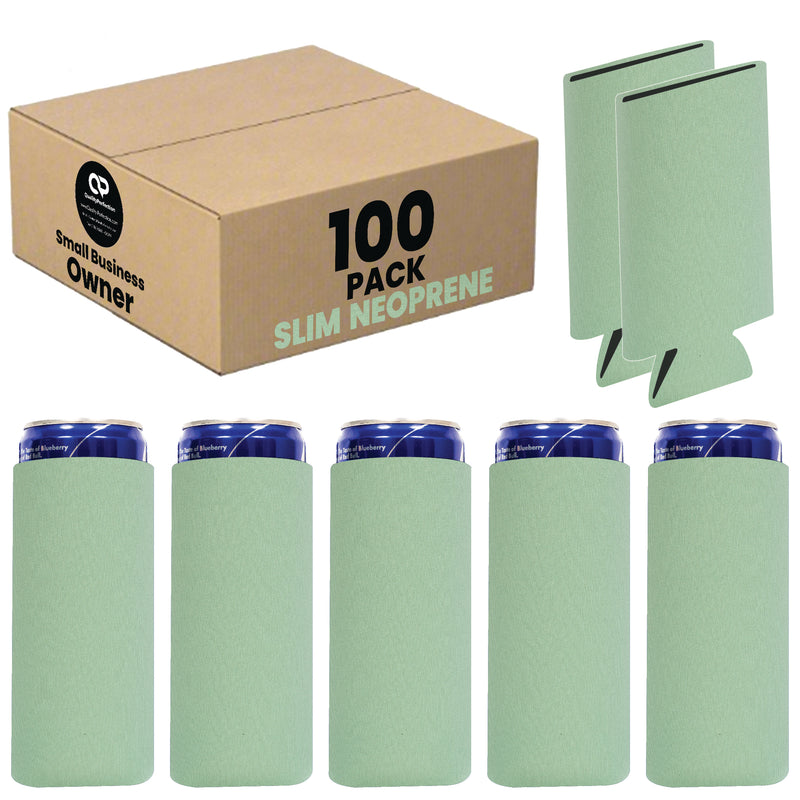 Slim Blank Can Coolers, Skinny Coolie 4mm Neoprene - 100 Units