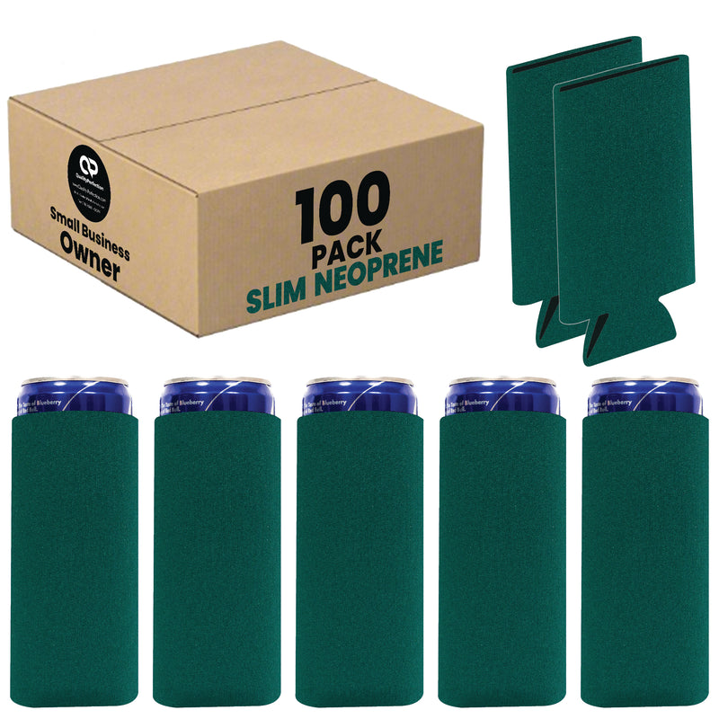 Slim Blank Can Coolers, Skinny Coolie 4mm Neoprene - 100 Units