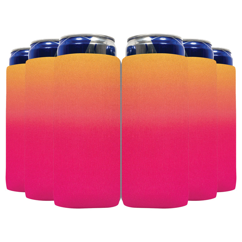 Ombre Slim Can Cooler Sleeves 12oz 4mm Thick Neoprene