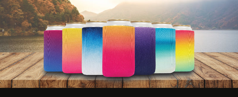 Ombre Can Cooler Sleeves 4mm Thick Neoprene 12oz