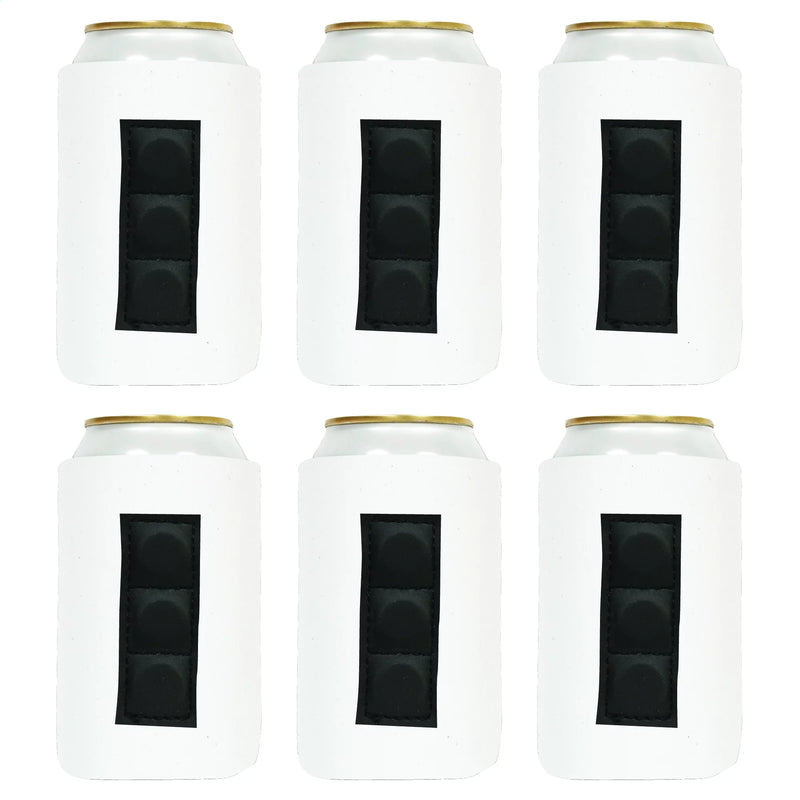 Magnetic Neoprene Can Cooler Sleeve 12 oz Blank Regular Size 4mm Thick - 6 Unit - 3 magnets