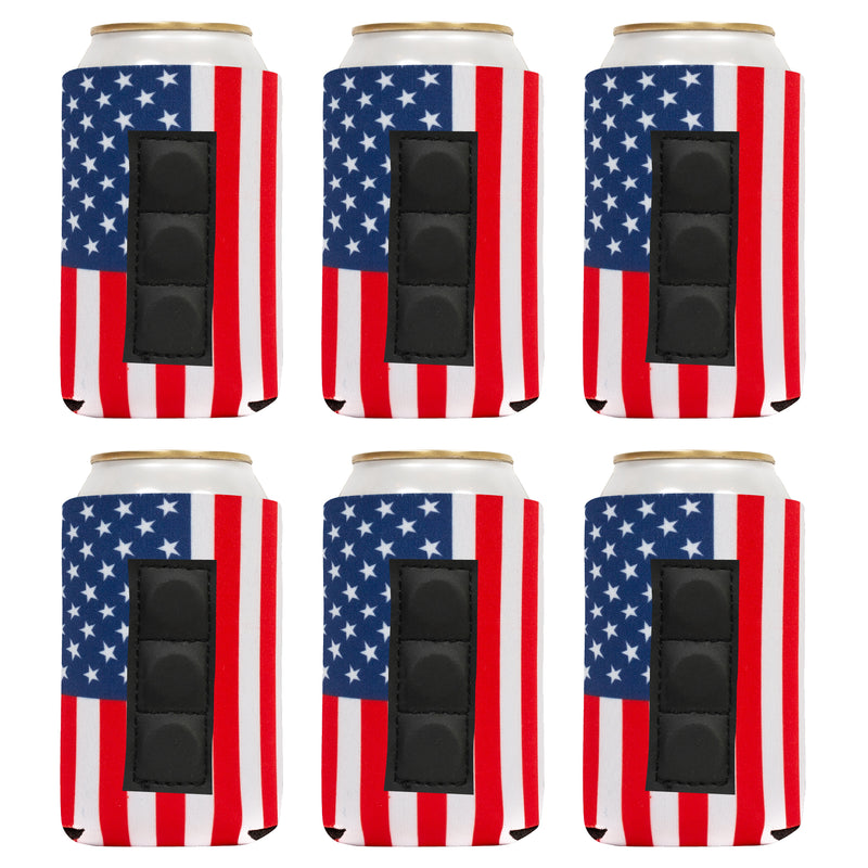 Magnetic Neoprene Can Cooler Sleeve 12 oz Blank Regular Size 4mm Thick - 6 Unit - 3 magnets