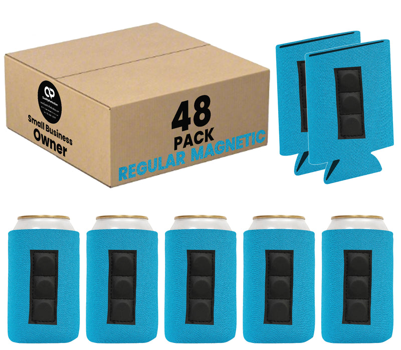 Magnetic Can Cooler 12 oz Blank Regular Neoprene 4mm Thick - 48 Units Bulk - 3 magnets
