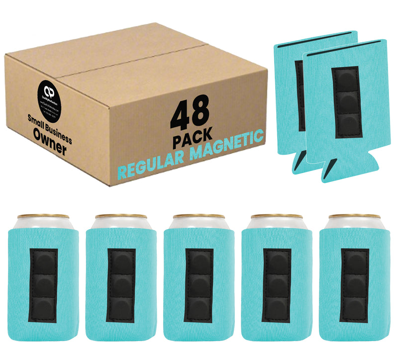 Magnetic Can Cooler 12 oz Blank Regular Neoprene 4mm Thick - 48 Units Bulk - 3 magnets