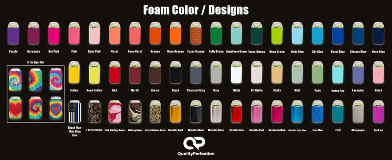 Blank Can Cooler Sleeves Foam Regular 12 oz Can - Package of 100, Bulk