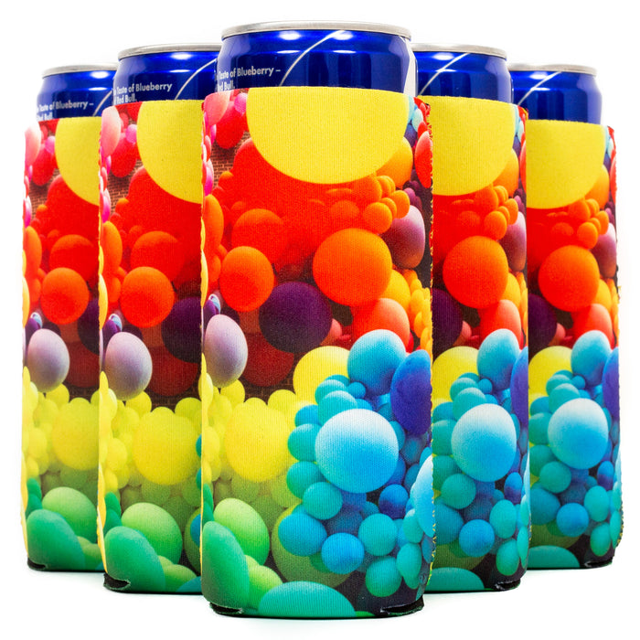 Balloons Slim Can Cooler Sleeves, Neoprene 4mm - 1, 6, 12