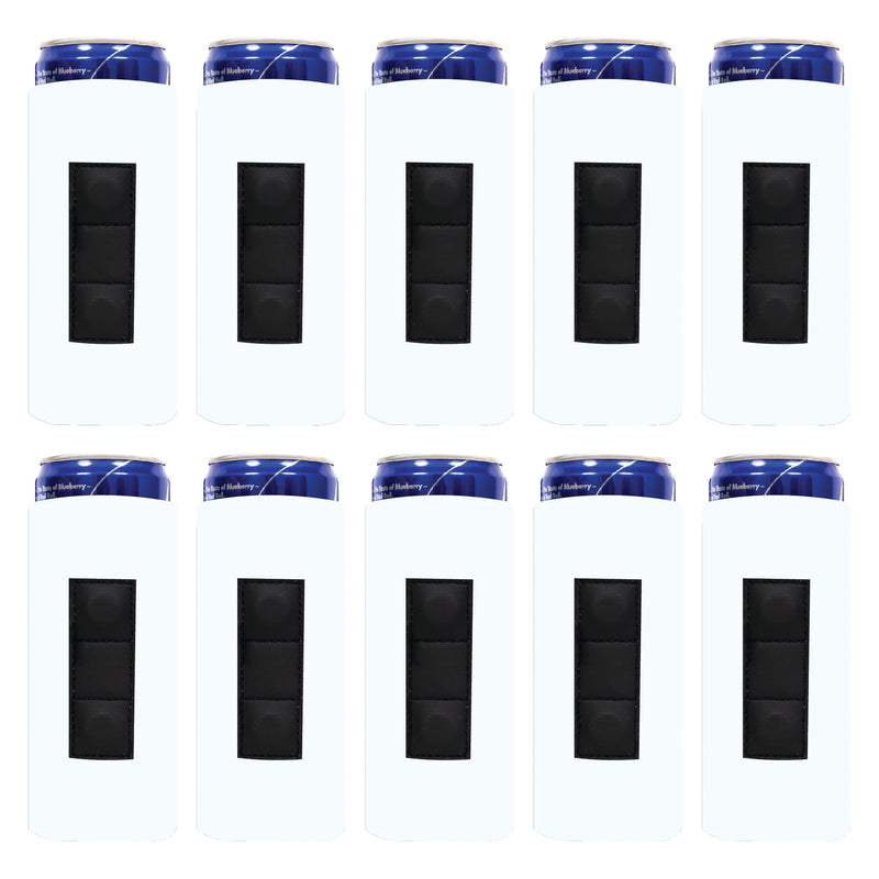 Magnetic Slim Can Cooler 12 oz, Blank 3 Magnets 4mm Neoprene - 100 Unit