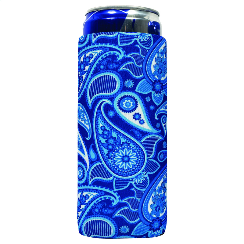 Paisley Slim Koozie, 4mm Neoprene 12 oz - Bright / Old