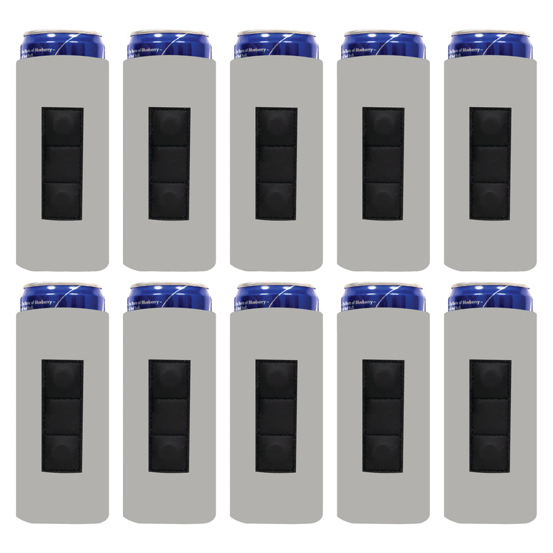 Magnetic Slim Can Cooler 12 oz, Blank 3 Magnets 4mm Neoprene - Bulk, 10 Unit