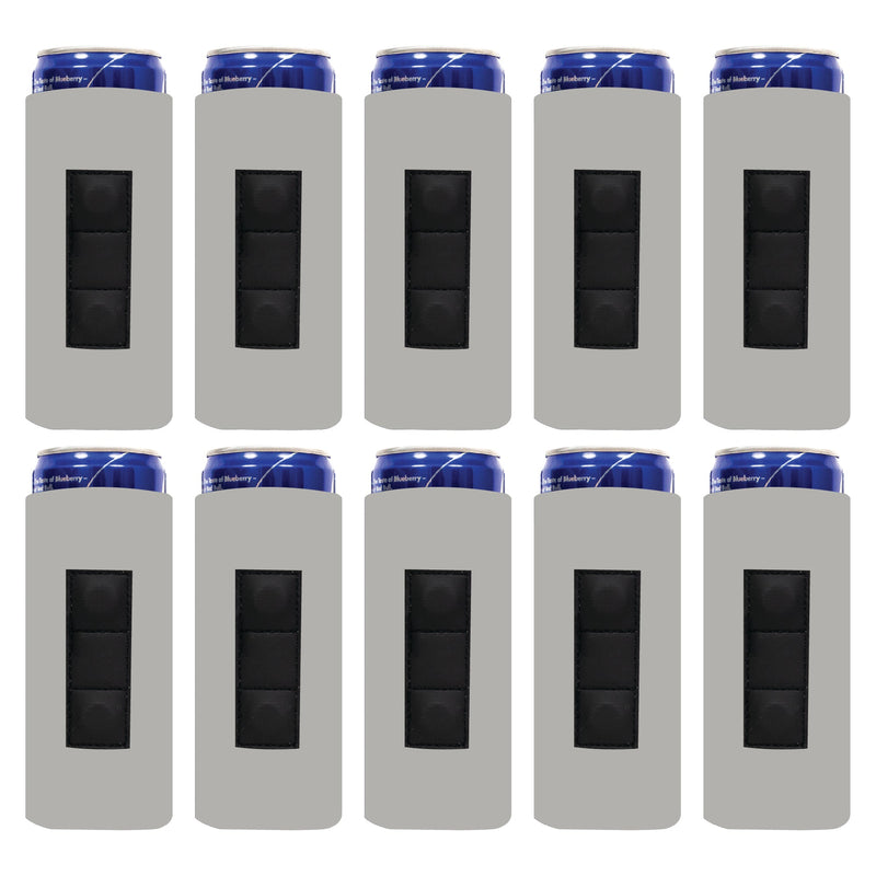 Magnetic Slim Can Cooler 12 oz, Blank 3 Magnets 4mm Neoprene - Bulk, 48 Units