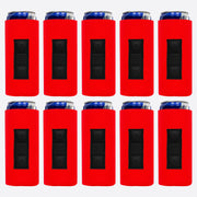 Magnetic Slim Can Cooler Sleeve 12 oz, Skinny Neoprene 10 Unit - QualityPerfection