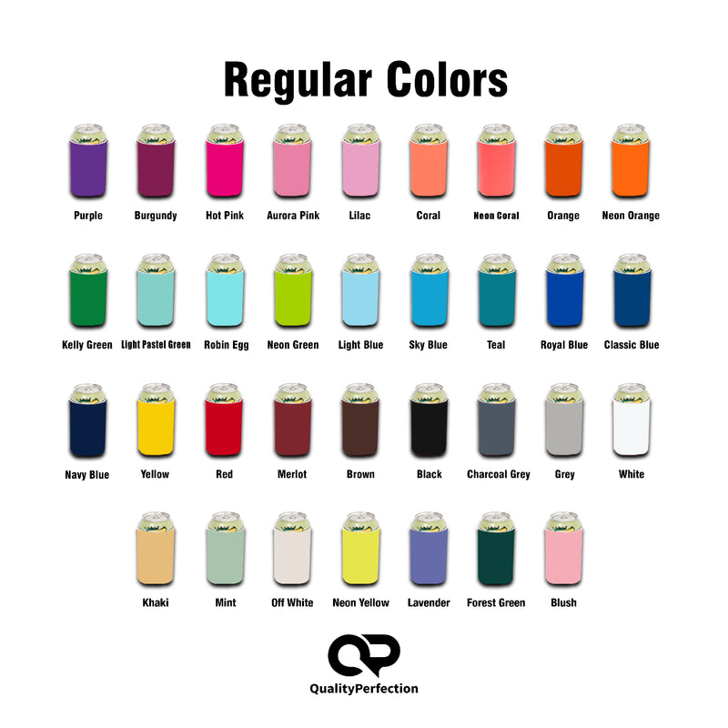 Defect Sale - Regular Can Cooler Sleeves 12oz Neoprene 4mm Thickness - Color Defect - BIG SAVINGS