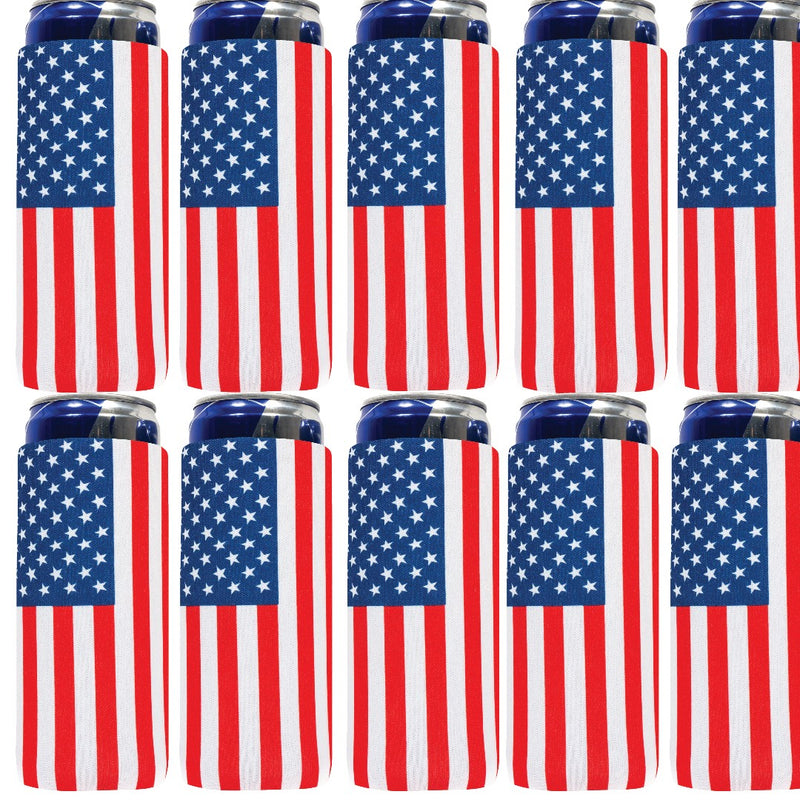 Magnetic Slim Can Cooler 12 oz, Blank 3 Magnets 4mm Neoprene - 100 Unit