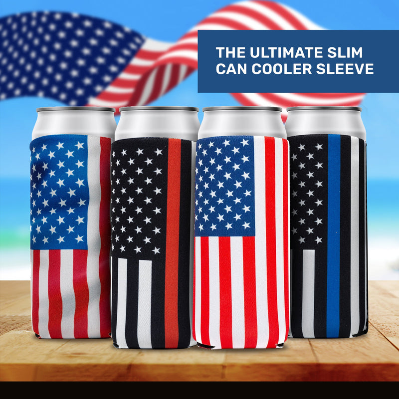 Slim Can Sleeves, Neoprene Premium 4mm Pattern - 24 Units, Bulk