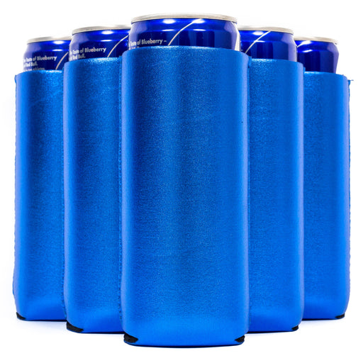 Slim Metallic Blank Neoprene Can Cooler Slim Skinny Coolie - QualityPerfection