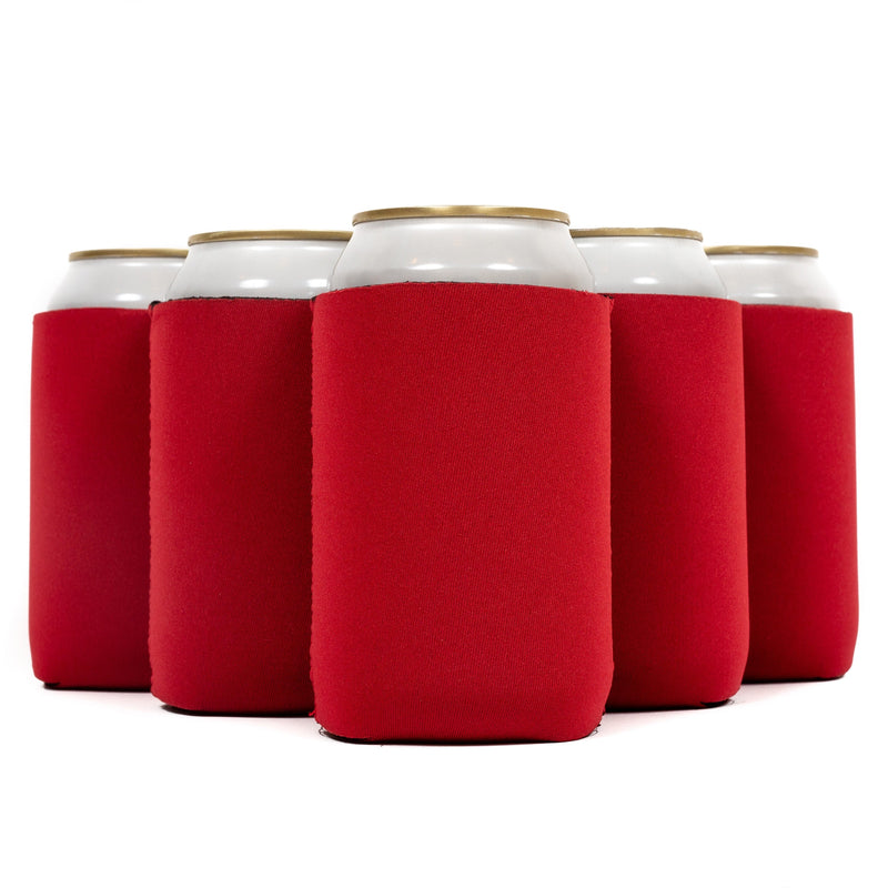 Neoprene Can Cooler Sleeve - Premium 4mm Bulk Regular size, 6 Pack - QualityPerfection