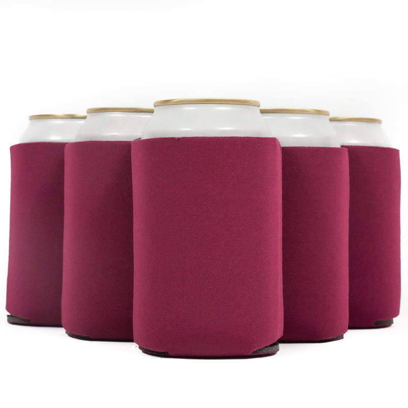 Neoprene Can Cooler Sleeve - Premium 4mm Bulk Regular size, 12 Pack - QualityPerfection