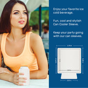 Neoprene Can Cooler Sleeve - Premium 4mm Bulk Regular size, 6 Pack - QualityPerfection