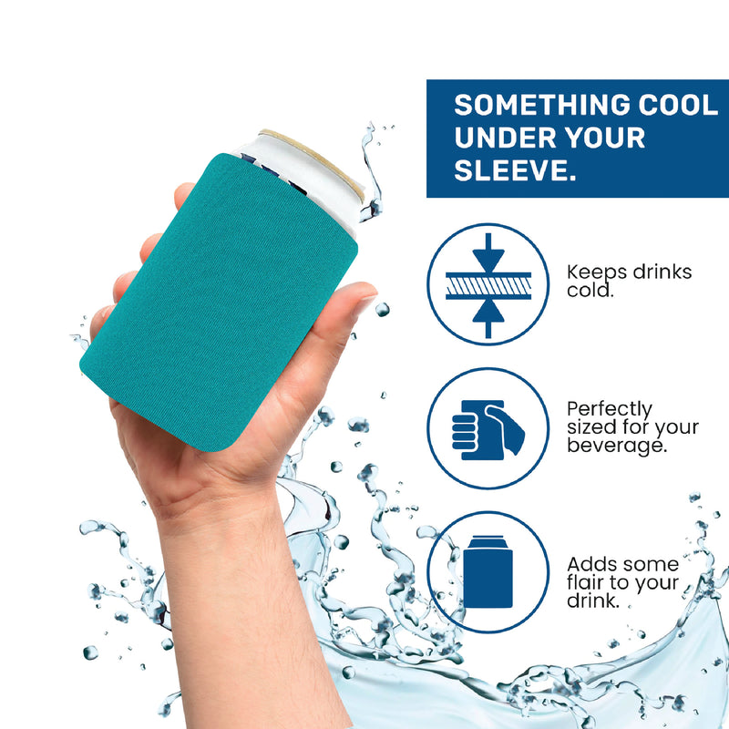 Neoprene Can Cooler Sleeve - Premium 4mm Bulk Regular size, 12 Pack - QualityPerfection