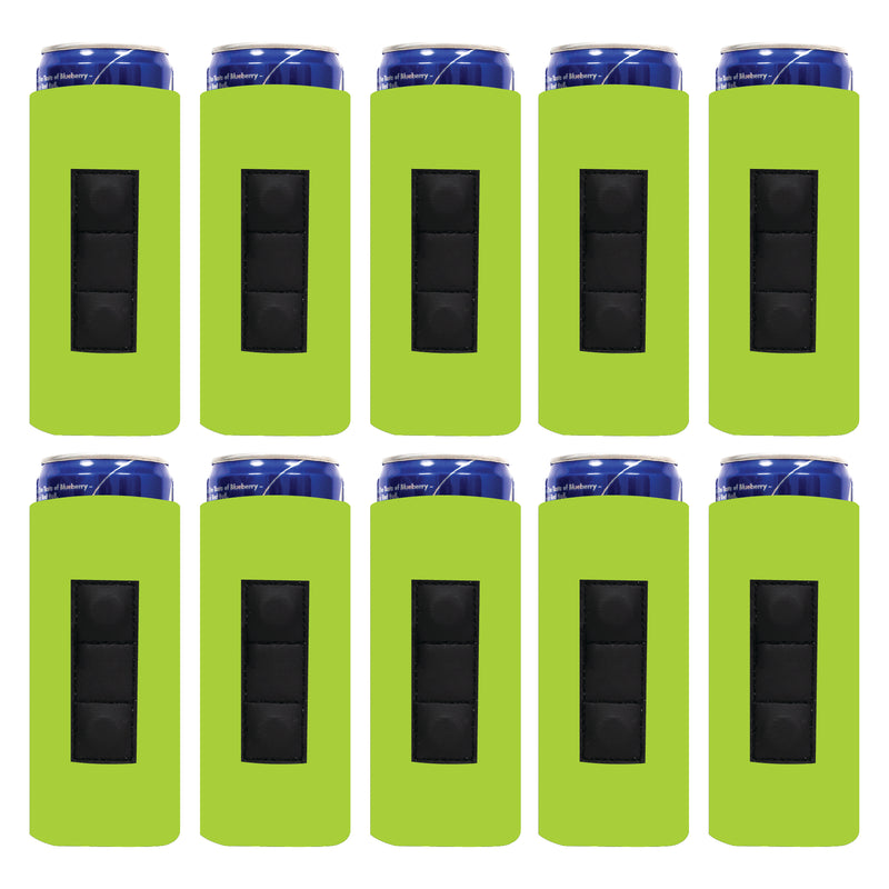 Magnetic Slim Can Cooler 12 oz, Blank 3 Magnets 4mm Neoprene - Bulk, 10 Unit