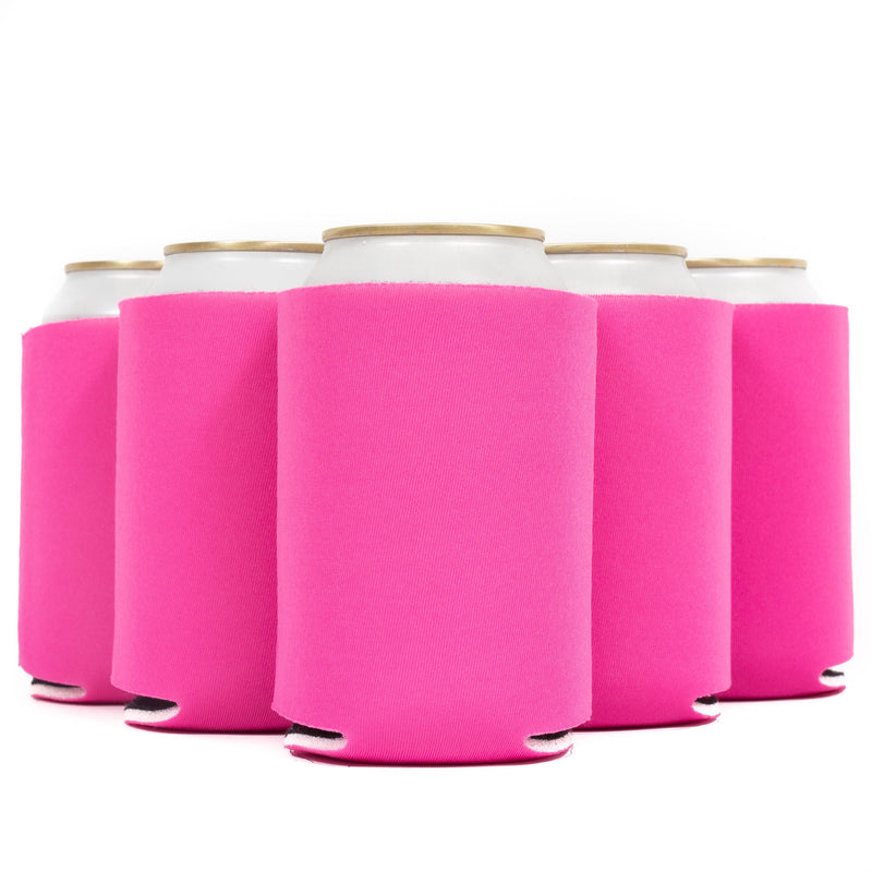 Neoprene Can Cooler Sleeve - Premium 4mm Bulk Regular size, 6 Pack - QualityPerfection