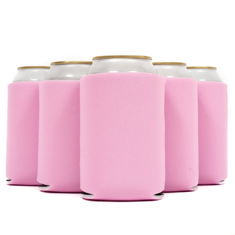 Neoprene Can Cooler Sleeve - Premium 4mm Bulk Regular size, 6 Pack - QualityPerfection