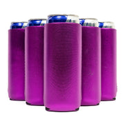 Slim Can Cooler Sleeves 12oz , Metallic Skinny Neoprene 4mm Thickness - Color Defect - BIG SAVINGS - QualityPerfection