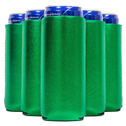 Slim Can Cooler Sleeves 12oz , Metallic Skinny Neoprene 4mm Thickness - Color Defect - BIG SAVINGS - QualityPerfection