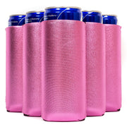 Slim Can Cooler Sleeves 12oz , Metallic Skinny Neoprene 4mm Thickness - Color Defect - BIG SAVINGS - QualityPerfection