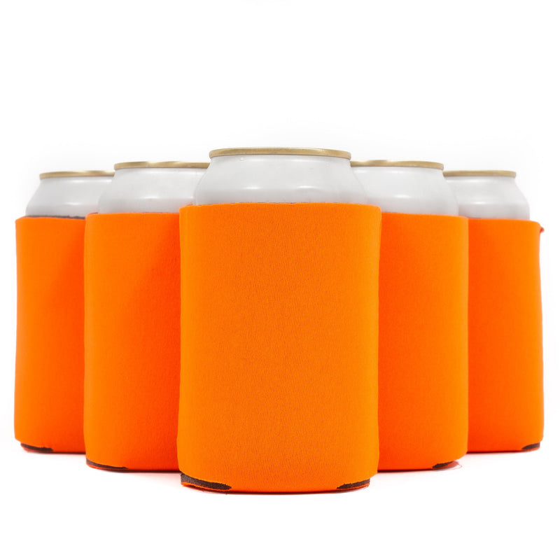 Neoprene Can Cooler Sleeve - Premium 4mm Bulk Regular size, 6 Pack - QualityPerfection