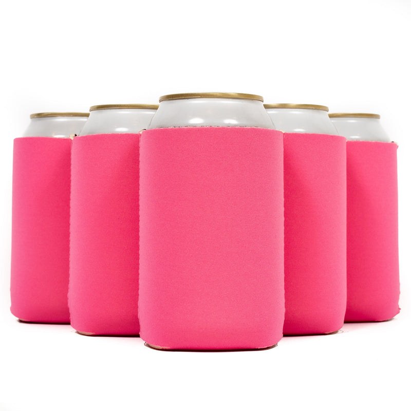 Neoprene Can Cooler Sleeve - Premium 4mm Bulk Regular size, 6 Pack - QualityPerfection