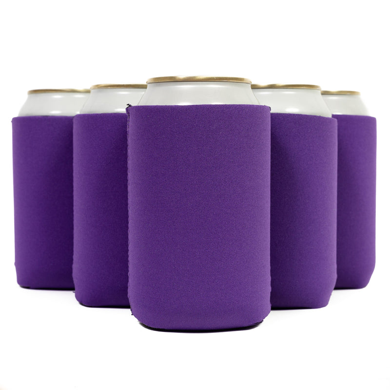 Neoprene Can Cooler Sleeve - Premium 4mm Bulk Regular size, 6 Pack - QualityPerfection