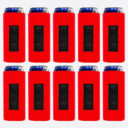 Magnetic Slim Can Cooler Sleeve 12 oz, Skinny Neoprene 10 Unit - QualityPerfection
