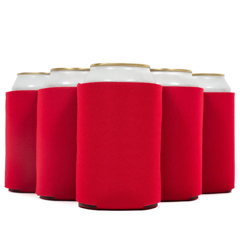 Neoprene Can Cooler Sleeve - Premium 4mm Bulk Regular size, 6 Pack - QualityPerfection