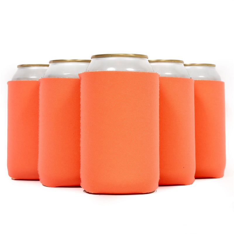 Neoprene Can Cooler Sleeve - Premium 4mm Bulk Regular size, 6 Pack - QualityPerfection