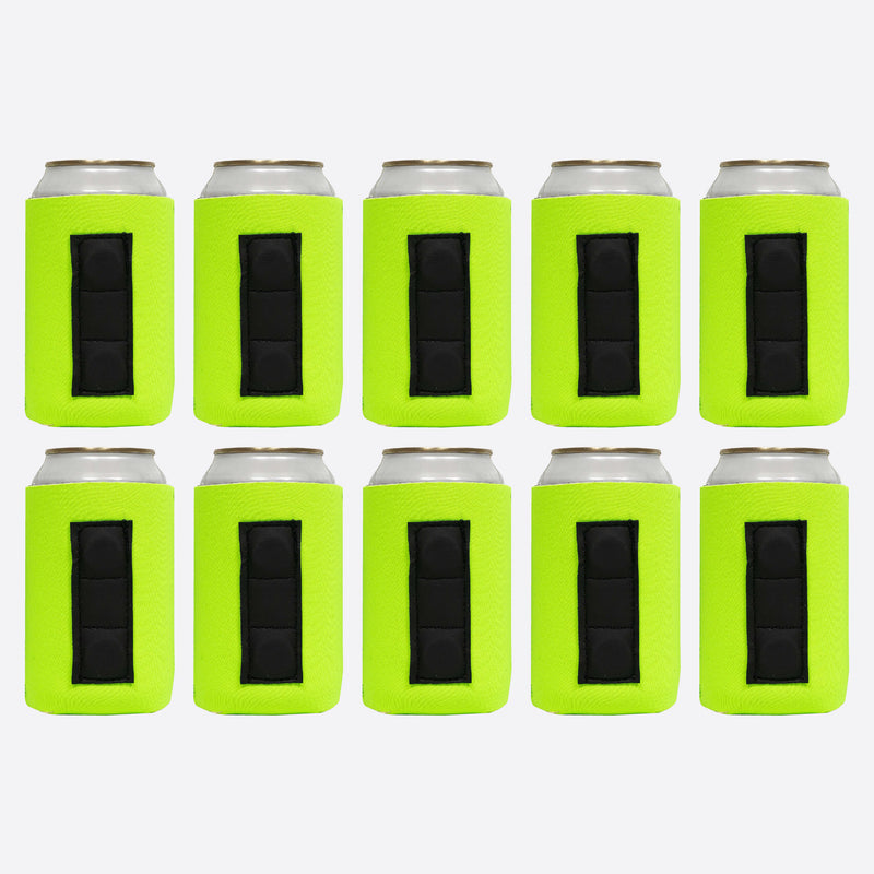Magnetic Neoprene Can Cooler Sleeve 12 oz Regular Size 4mm Thick 10 Units - QualityPerfection