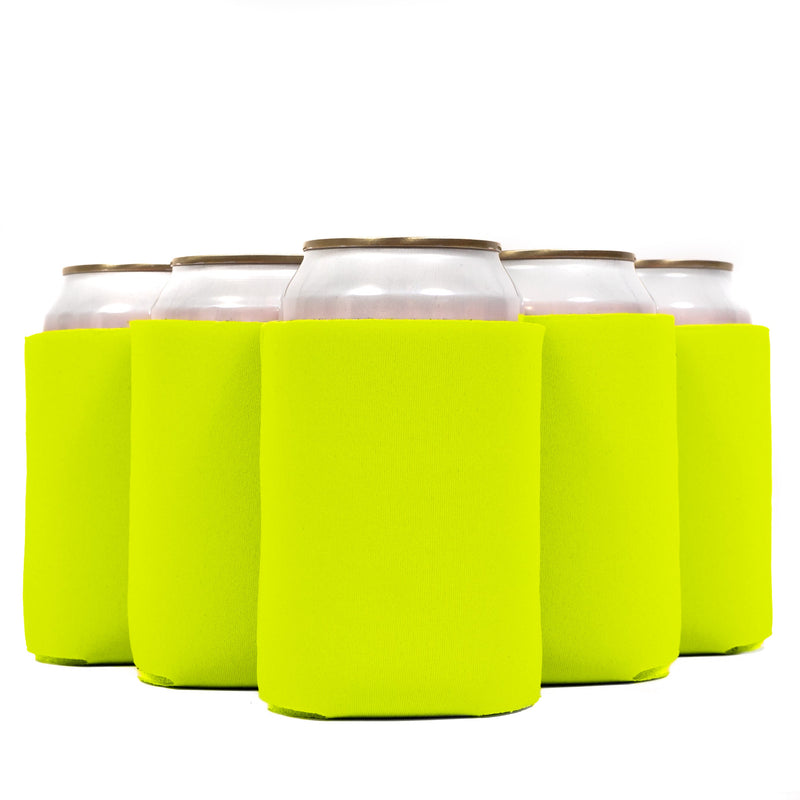 Neoprene Can Cooler Sleeve - Premium 4mm Bulk Regular size, 6 Pack - QualityPerfection