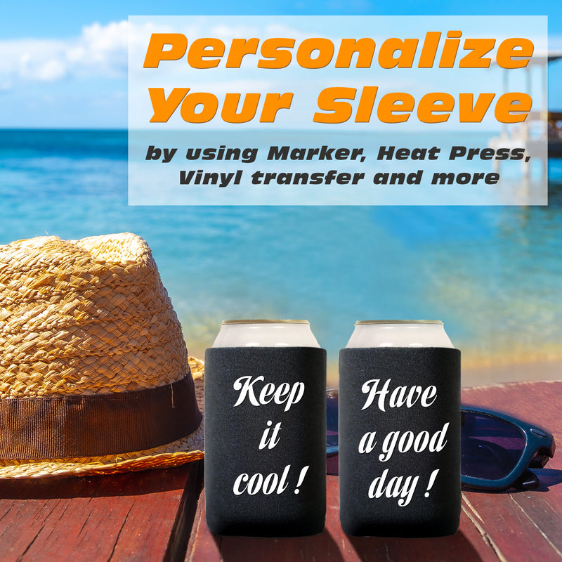 Magnetic Neoprene Can Cooler Sleeve 12 oz Regular Size 4mm Thick 2 Unit - QualityPerfection