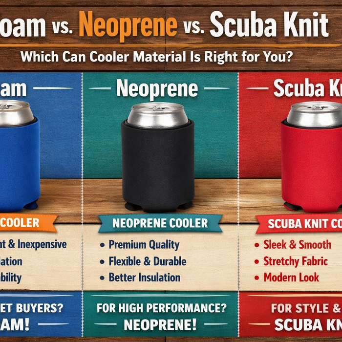 Foam vs. Neoprene vs. Scuba Knit: Which Can Cooler Material Is Right for You?