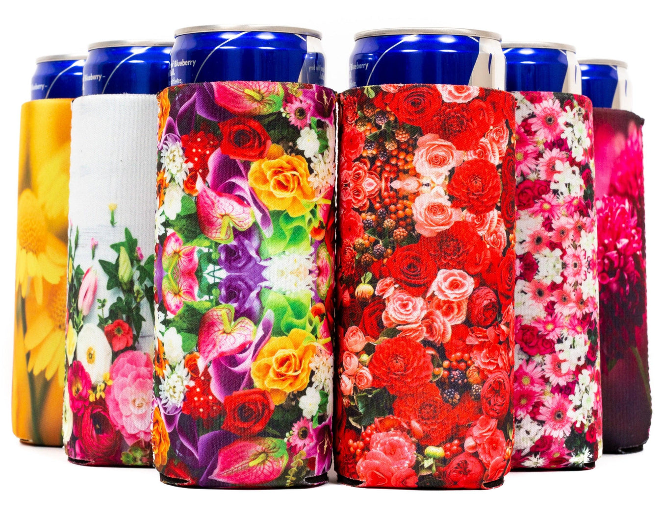 Slim Printed Mix, Skinny Can Cooler Sleeves 12 oz