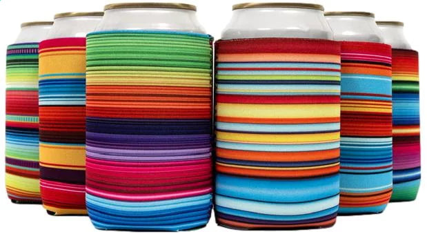 Pattern Regular  Coozies 4mm Neoprene Bulk 12 oz - 24, 12, 6 units