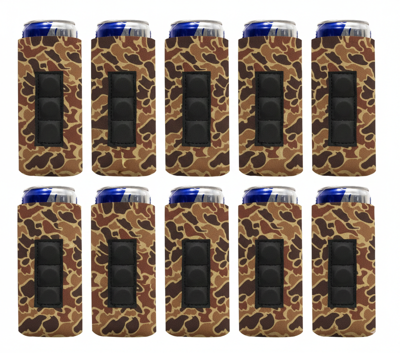 Magnetic Slim Can Cooler 12 oz, 3 Magnets 4mm Neoprene - Bulk, 50 Units