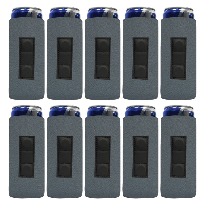 Magnetic Slim Can Cooler 12 oz, Blank 3 Magnets 4mm Neoprene - Bulk, 48 Units