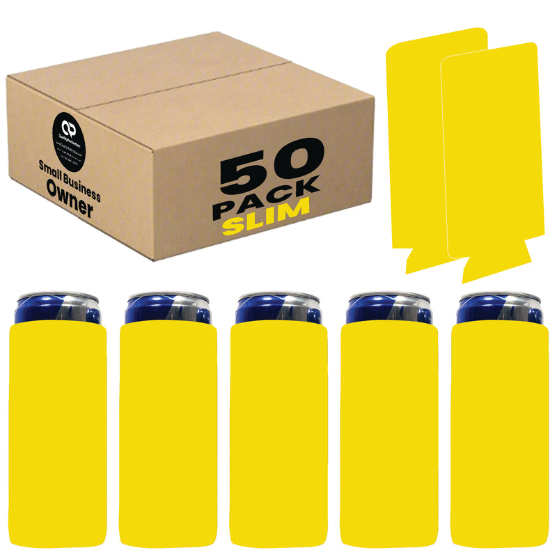 Slim Foam Can Koozie Sleeves 12 oz Blank Skinny Soft Sleeves - 50 Units