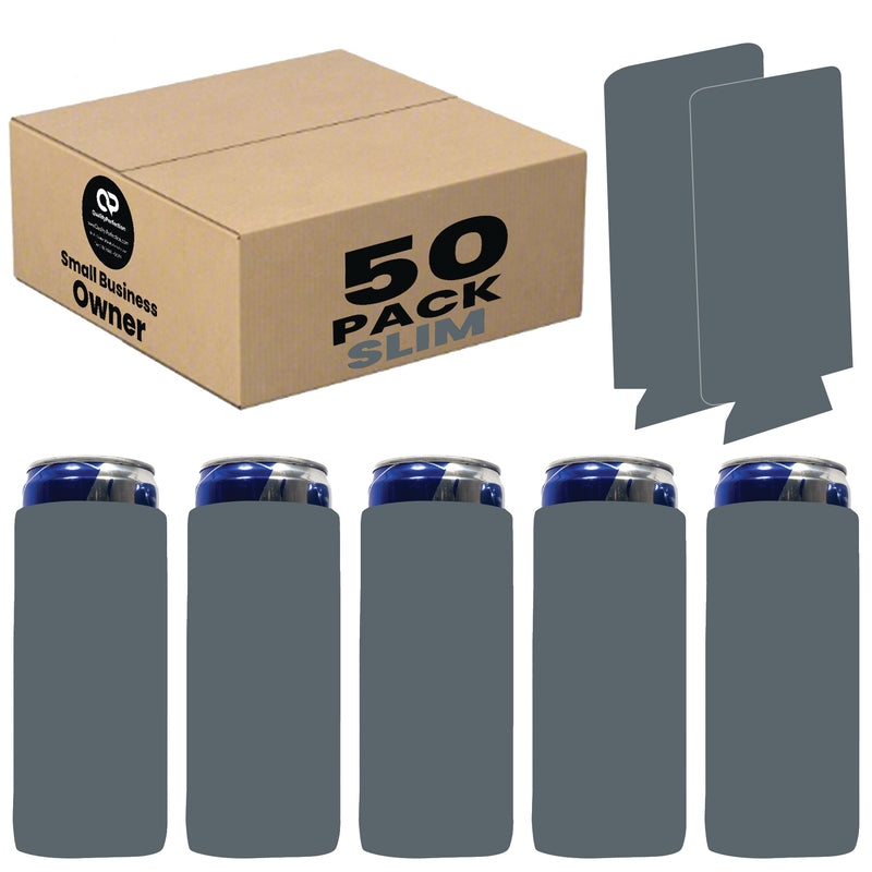 Slim Foam Can Koozie Sleeves 12 oz Blank Skinny Soft Sleeves - 50 Units