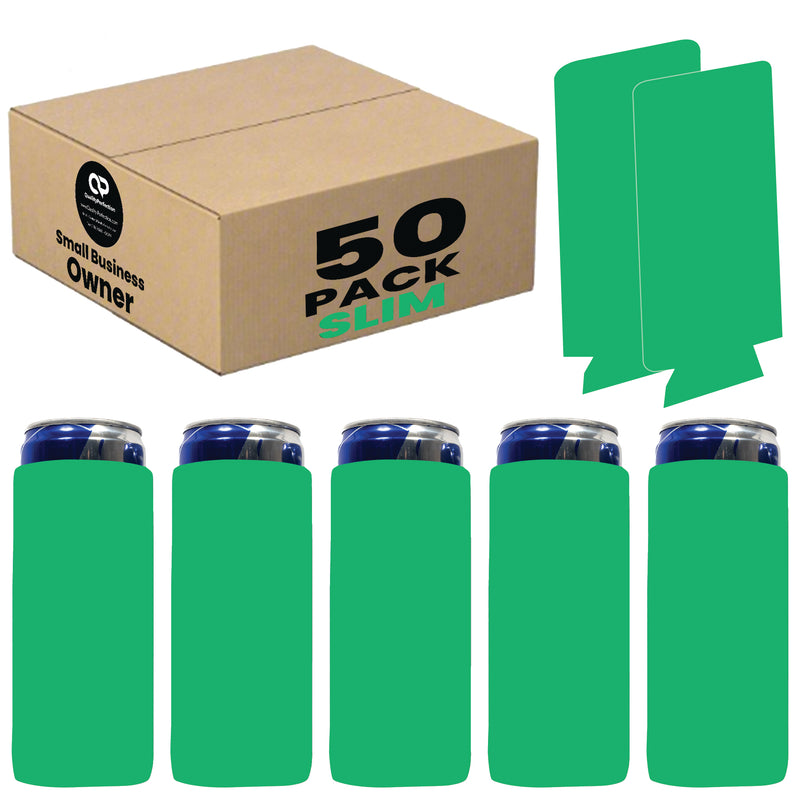 Slim Foam Can Koozie Sleeves 12 oz Blank Skinny Soft Sleeves - 50 Units