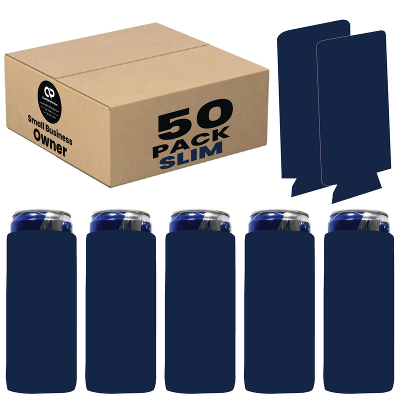 Slim Foam Can Koozie Sleeves 12 oz Blank Skinny Soft Sleeves - 50 Units