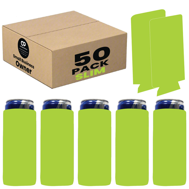 Slim Foam Can Koozie Sleeves 12 oz Blank Skinny Soft Sleeves - 50 Units